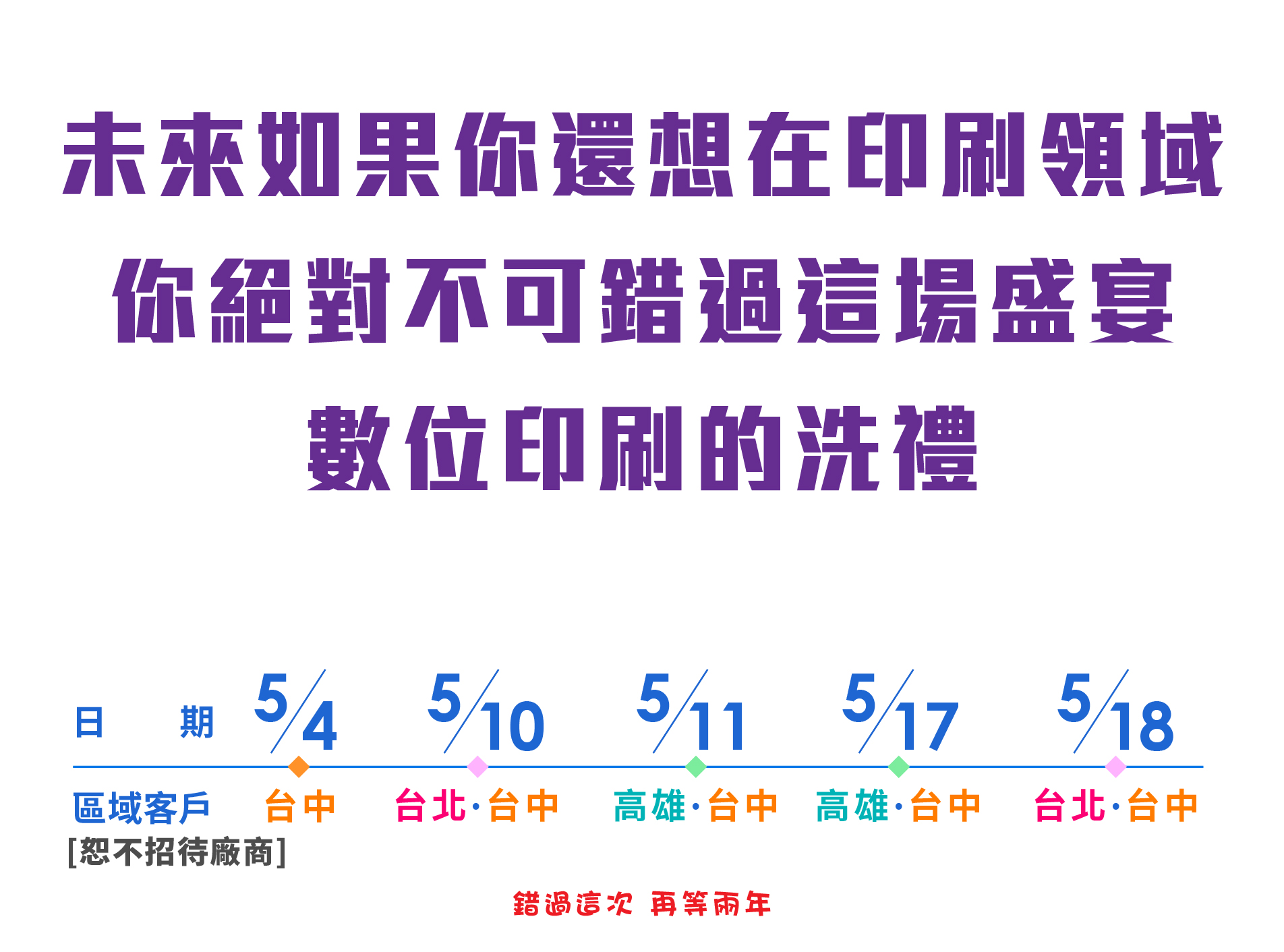 錯過這次再等兩年